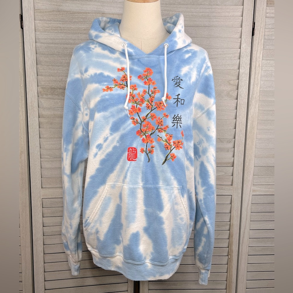 ARTIST UNION CLOTHING CO. Sweatshirt Hoodie Japanese Cherry Blossom Tie Dye-M